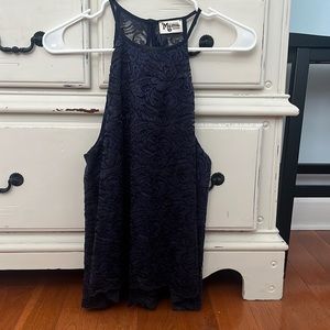 ShowMeYourMumu/Show Me Your Mumu navy open back tank with lace overlay